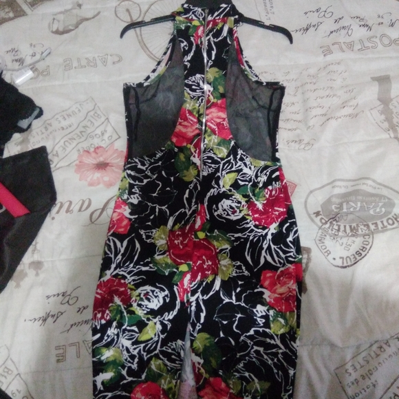 Dresses & Skirts - Floral and mesh dress